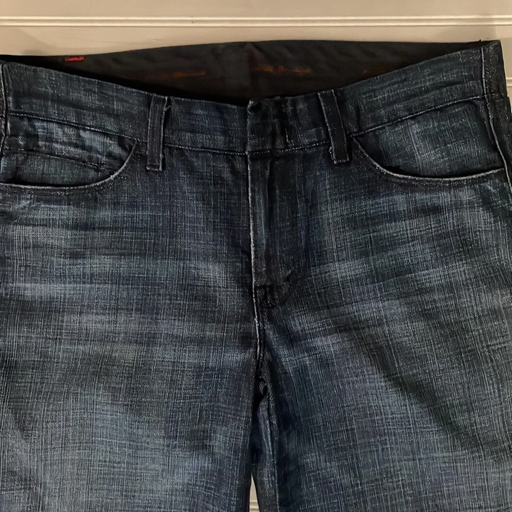 7 for All Mankind Camilla Wide Leg/Gaucho/Crop Jeans in Dark Seville - Picture 4 of 16